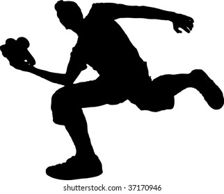 Illustration of a delivery boy with 2 cups of coffee in his hand