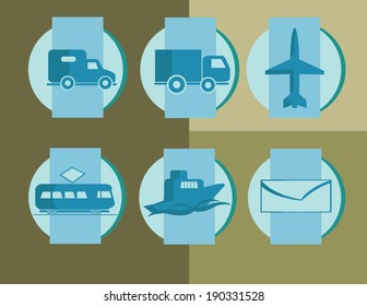 illustration of delivery icons