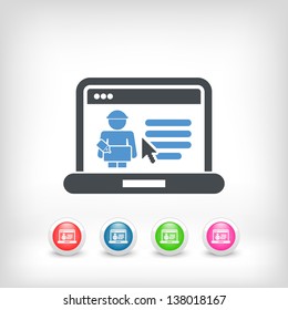 Illustration of delivery page of e-commerce website