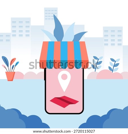 Illustration of Delivery Service Concept has been established
