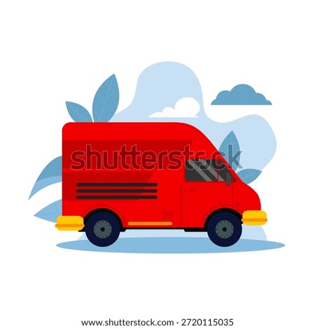 Illustration of Delivery Service Concept has been established
