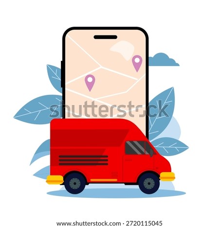 Illustration of Delivery Service Concept has been established
