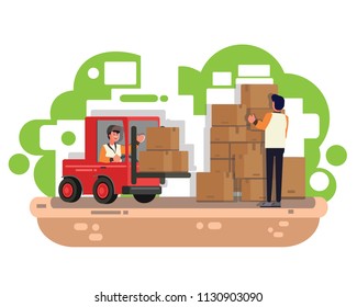 Illustration Delivery store 1