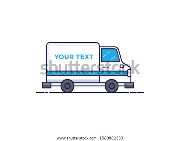 Illustration an\
delivery truck clip art design\
vector