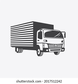 illustration of delivery truck, vector art.