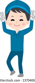 Illustration of a deliveryman