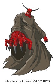 Illustration of a demon or devil figure