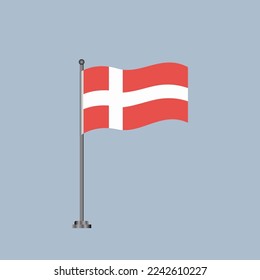 Illustration of Denmark flag Template