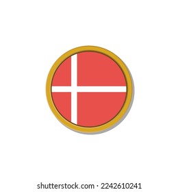 Illustration of Denmark flag Template