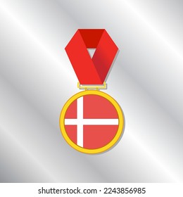 Illustration of Denmark flag Template