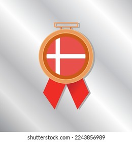 Ilustración de la plantilla de bandera de Dinamarca