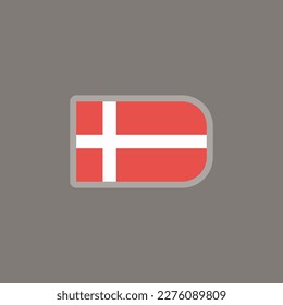 Illustration of Denmark flag Template