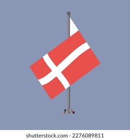 Illustration of Denmark flag Template