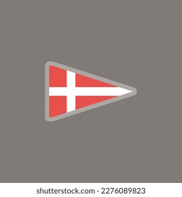 Illustration of Denmark flag Template