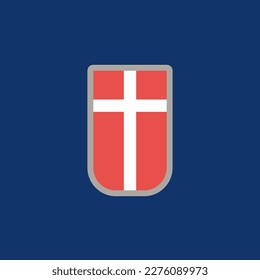 Ilustración de la plantilla de bandera de Dinamarca