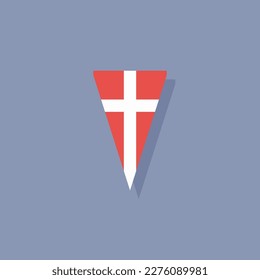 Ilustración de la plantilla de bandera de Dinamarca