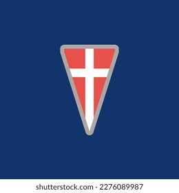 Illustration of Denmark flag Template