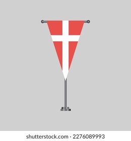 Illustration of Denmark flag Template
