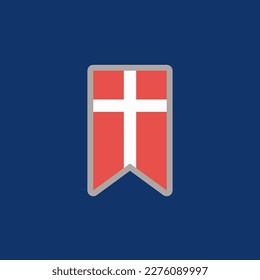 Ilustración de la plantilla de bandera de Dinamarca