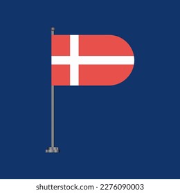 Illustration of Denmark flag Template