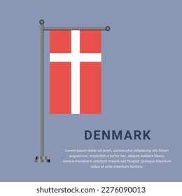 Illustration of Denmark flag Template