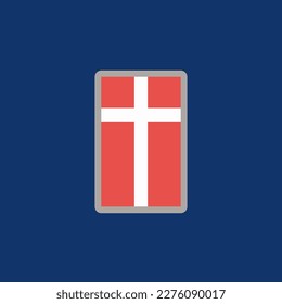 Ilustración de la plantilla de bandera de Dinamarca