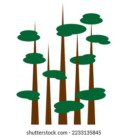 Illustration of a dense forest