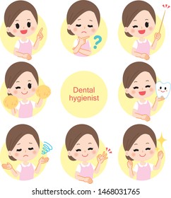 Illustration of dental assistant and dental hygienist