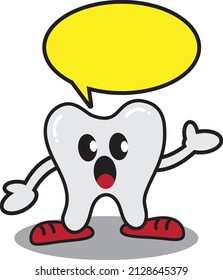 illustration dental healthcare cartoon for health education