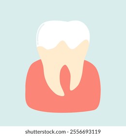 Illustration of Dental Plaque Teeth 