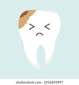 Illustration of Dental Plaque Teeth 