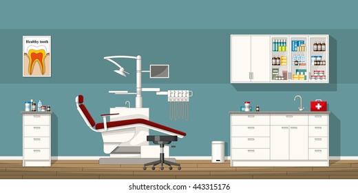 Illustration of a dentist room