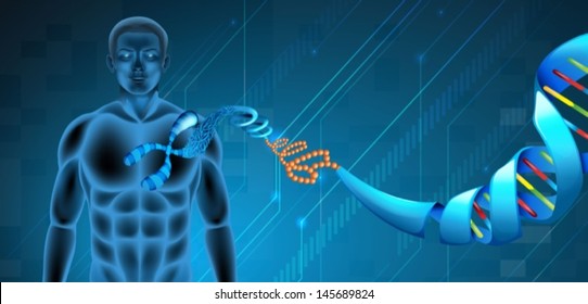 Illustration of the Deoxyribonucleic acid structure