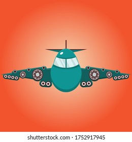 illustration depicting an aircraft mascot