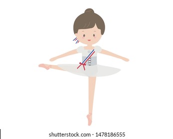 An illustration depicting ballet dance as a motif.
