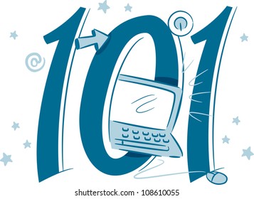 Illustration Depicting the Basics of Computing - Computer 101