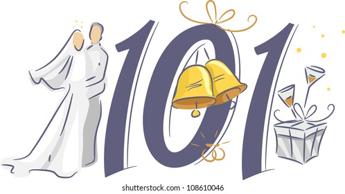 Illustration Depicting the Basics of Wedding Planning - Wedding 101