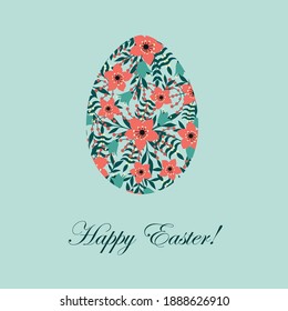 Ilustración que representa un hermoso huevo de Pascua. Feliz Pascua.