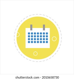 Illustration depicting a calendar. Vector graphics. icon