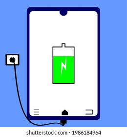 Illustration Depicting Cellphone Icon Charging Cellphone Stock Vector ...