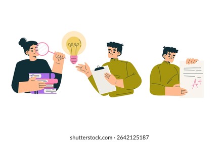 An Illustration Depicting the Creative Process and the Generation of New Ideas in Various Fields