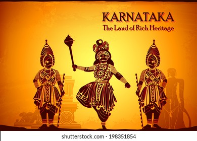 illustration depicting the culture of Karnataka, India