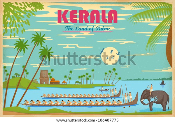 Illustration Depicting Culture Kerala India Stock Vector (Royalty Free ...