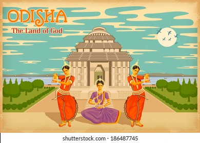 illustration depicting the culture of Odisha, India