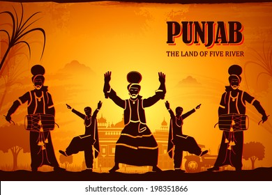 Illustration Depicting The Culture Of Punjab, India