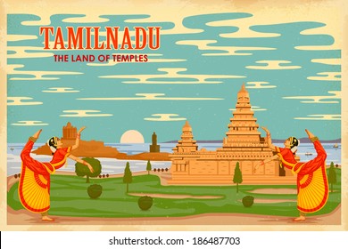 illustration depicting the culture of Tamilnadu, India