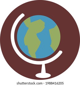 An illustration depicting earth icon, earth button, earth vector.