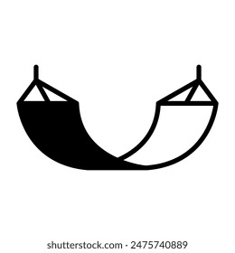 
Illustration depicting a hammock for relaxation on a white background