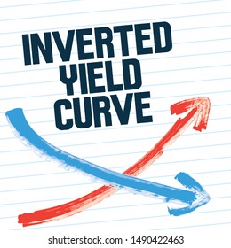 Illustration depicting the Inverted Yield Curve (believed by many financial experts to be a predictor of an economic recession).