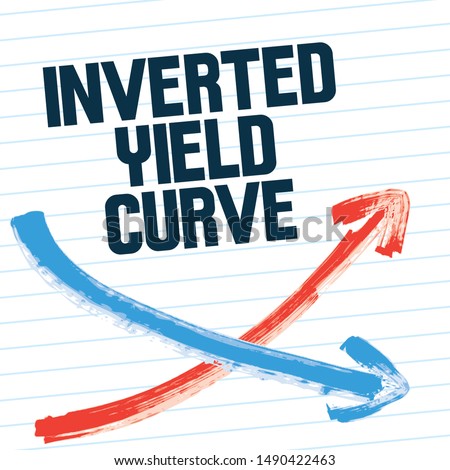 Illustration depicting the Inverted Yield Curve (believed by many financial experts to be a predictor of an economic recession).